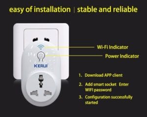 KERUI Smart Power Point Adapter - Wifi app controlled 4