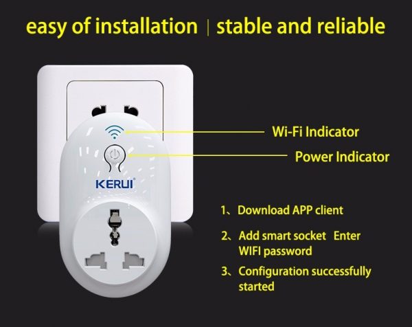 KERUI Smart Power Point Adapter - Wifi app controlled 4