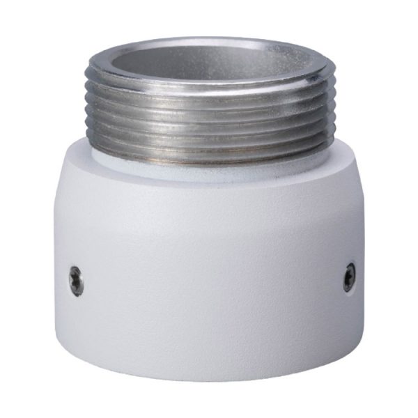 Hanging aluminium connector for PTZ surveillance cameras and ceiling/wall mount brackets.