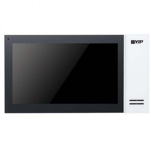 The INTIPMONGW is a touch screen indoor monitor that integrates into IP video intercom solutions. The monitor is used for two-way talk with an apartment door station